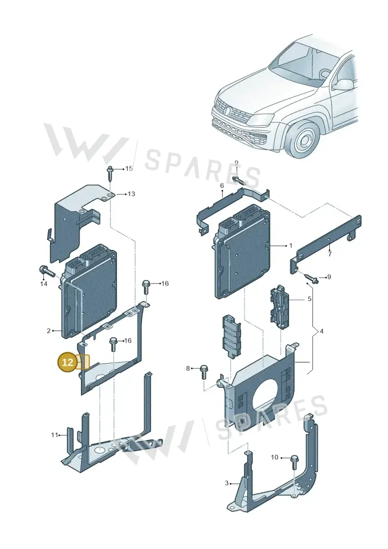 2H6906217B — Volkswagen Amarok (2022-) diagram 894906220, position 12