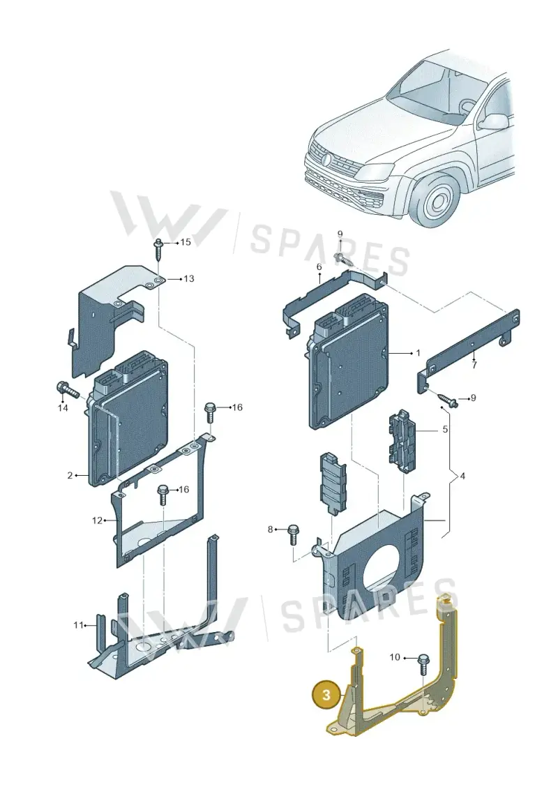 2H6906317A — Volkswagen Amarok (2022-) diagram 894906220, position 3