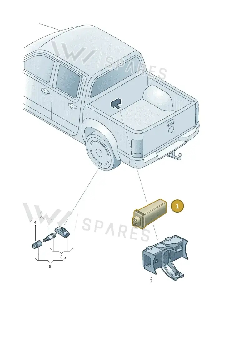 2H6907273 — Volkswagen Amarok twin cab (2022-) diagram 894907110, position 1