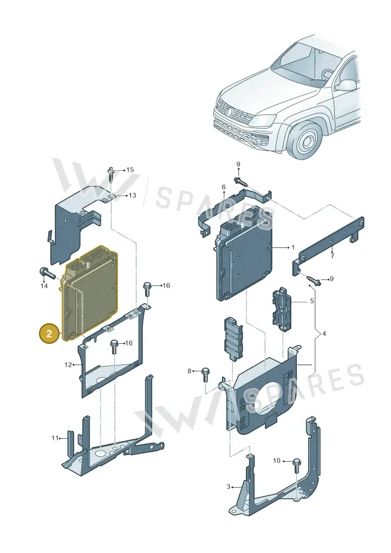 2H6907311AF2HA — Volkswagen Amarok (2022-) diagram 894906220, position 2