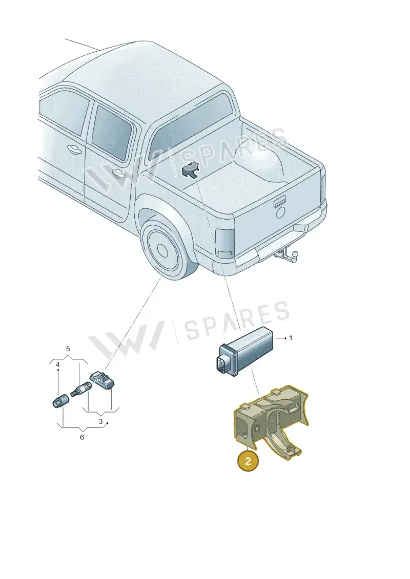 2H6907538 — Volkswagen Amarok twin cab (2022-) diagram 894907110, position 2