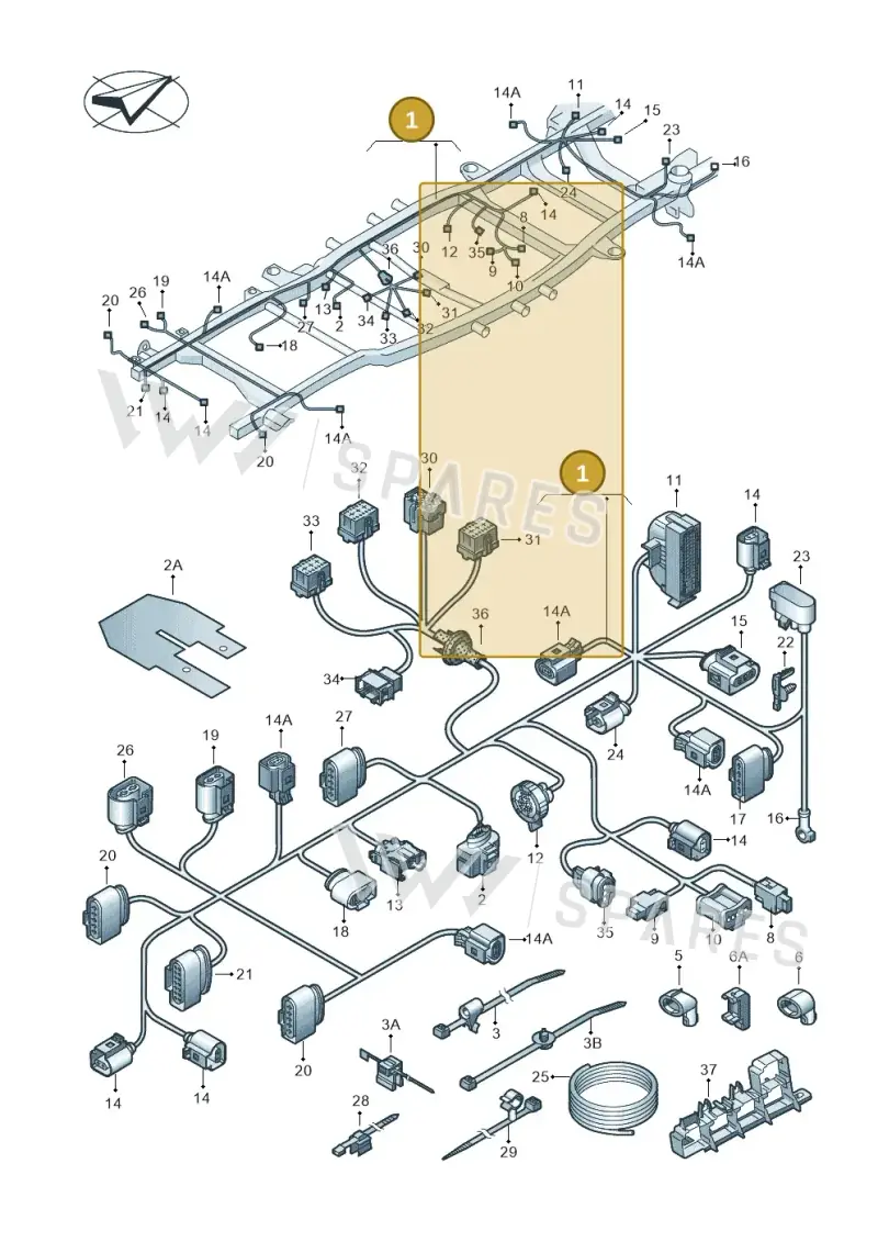2H6971092 — Volkswagen Amarok (2022-) diagram 749971850, position 1