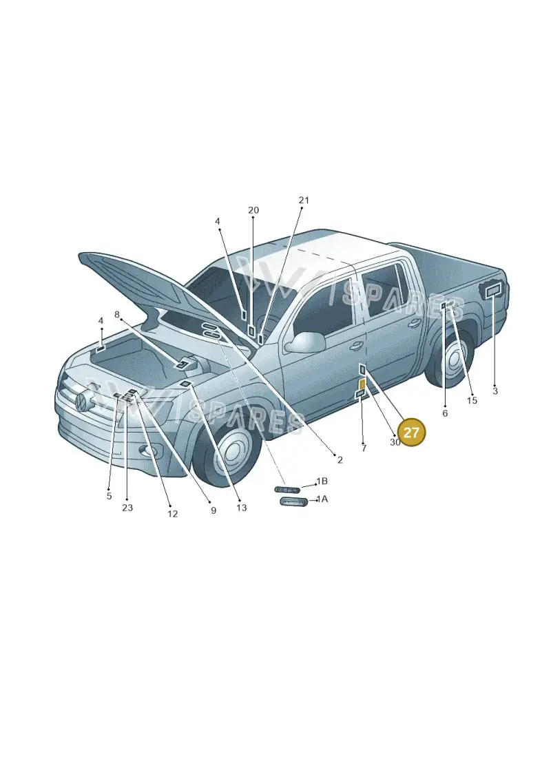 2H7010004 — Volkswagen Amarok twin cab (2022-) diagram 683010000, position 27