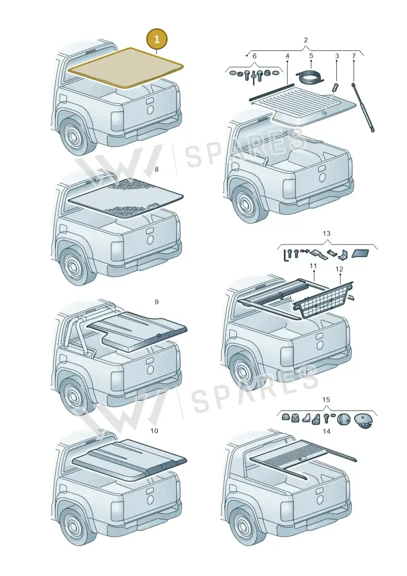 2H7071778A — Volkswagen Amarok twin cab (2016-2022) diagram 894071055, position 1