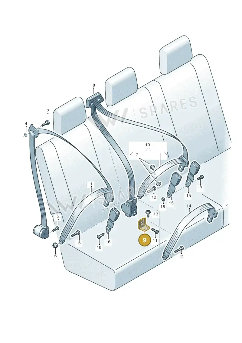 2H7809531 — Volkswagen Amarok twin cab (2022-) diagram 683857700, position 9