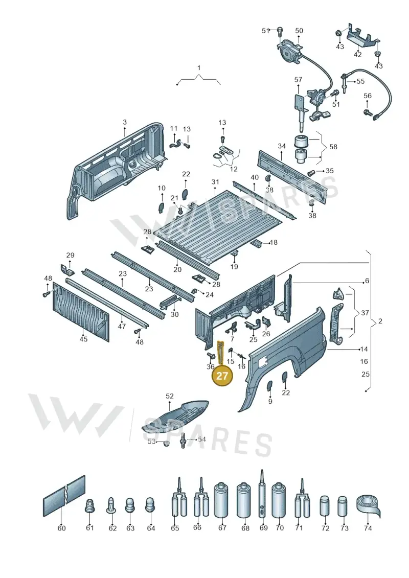2H7810205F — Volkswagen Amarok twin cab (2022-) diagram 894801000, position 27