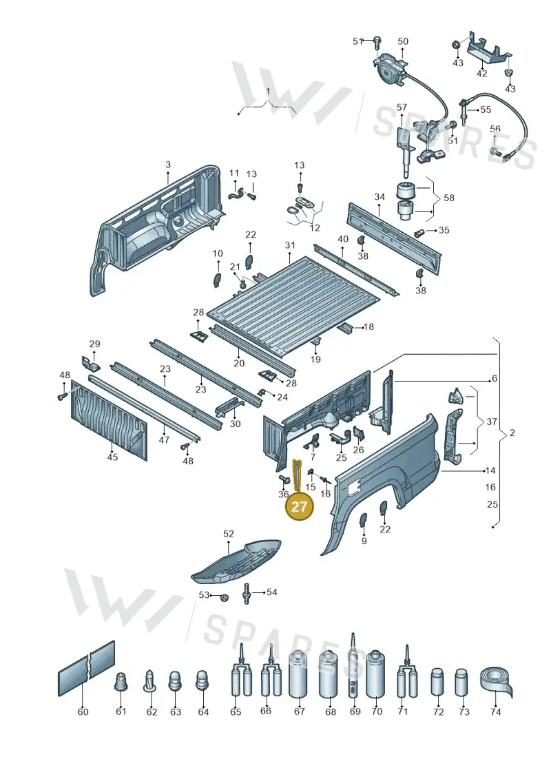 2H7810206F — Volkswagen Amarok twin cab (2022-) diagram 894801000, position 27