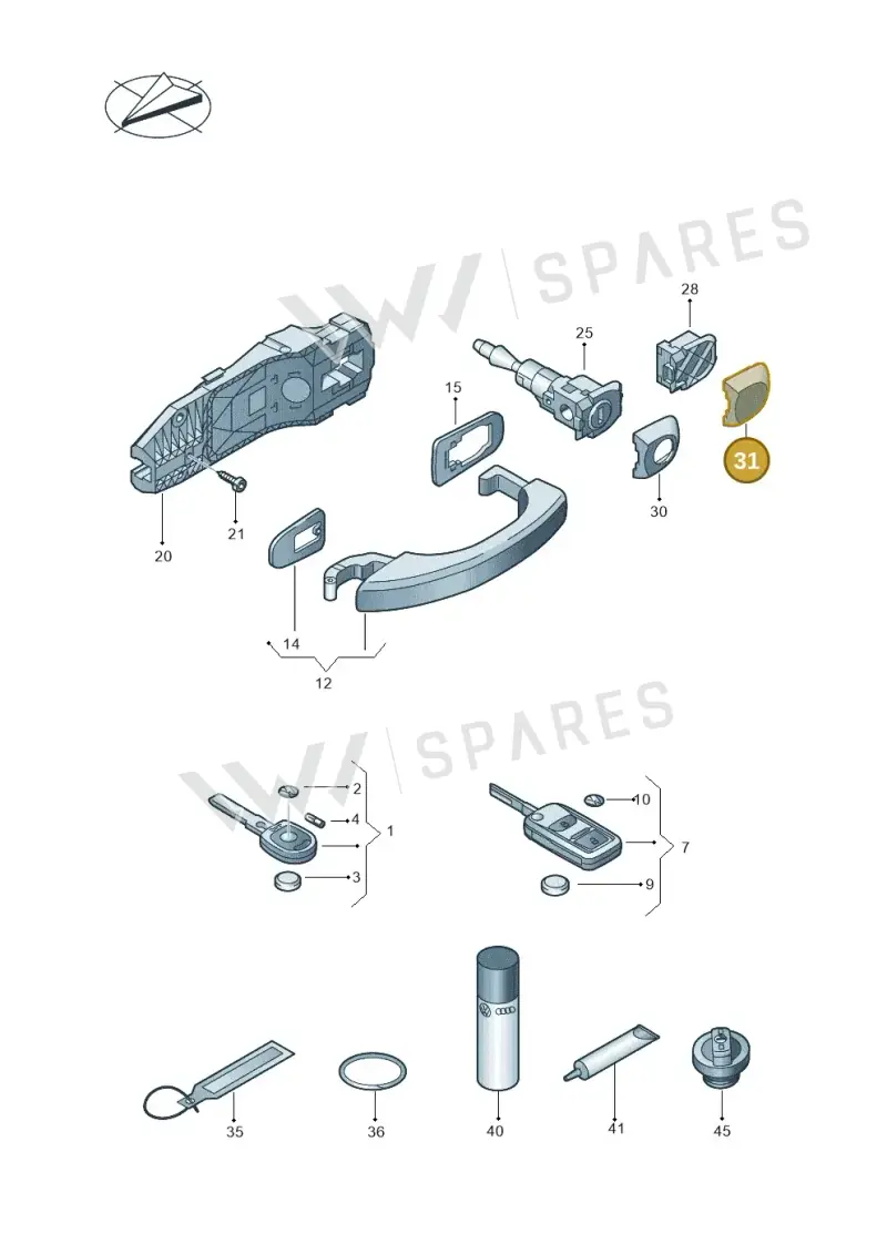 2H7839879FGRU — Volkswagen Amarok twin cab (2016-2022) diagram 683837100, position 31