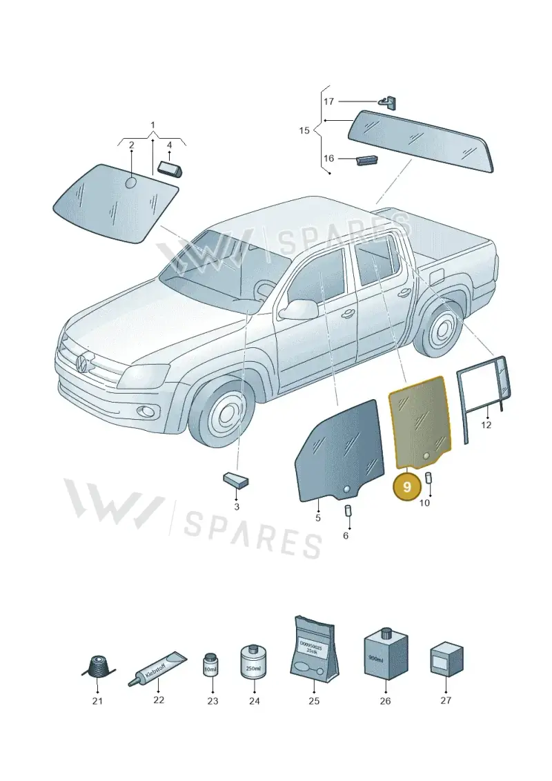 2H7845205H — Volkswagen Amarok (2022-) diagram 683845000, position 9