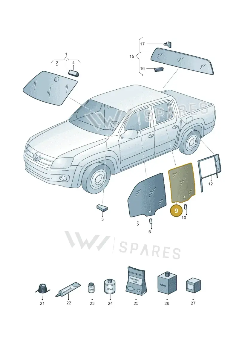 2H7845205J — Volkswagen Amarok (2022-) diagram 683845000, position 9