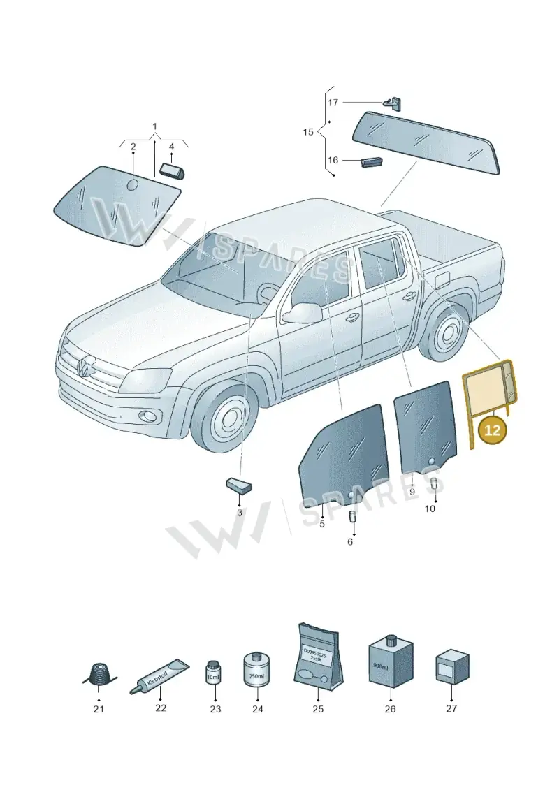 2H7845214F — Volkswagen Amarok (2016-2022) diagram 683845000, position 12