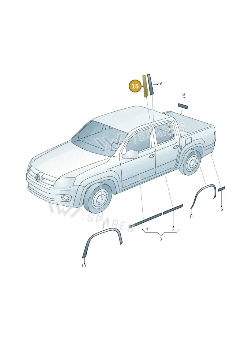 2H7853309D — Volkswagen Amarok twin cab (2022-) diagram 749853250, position 15