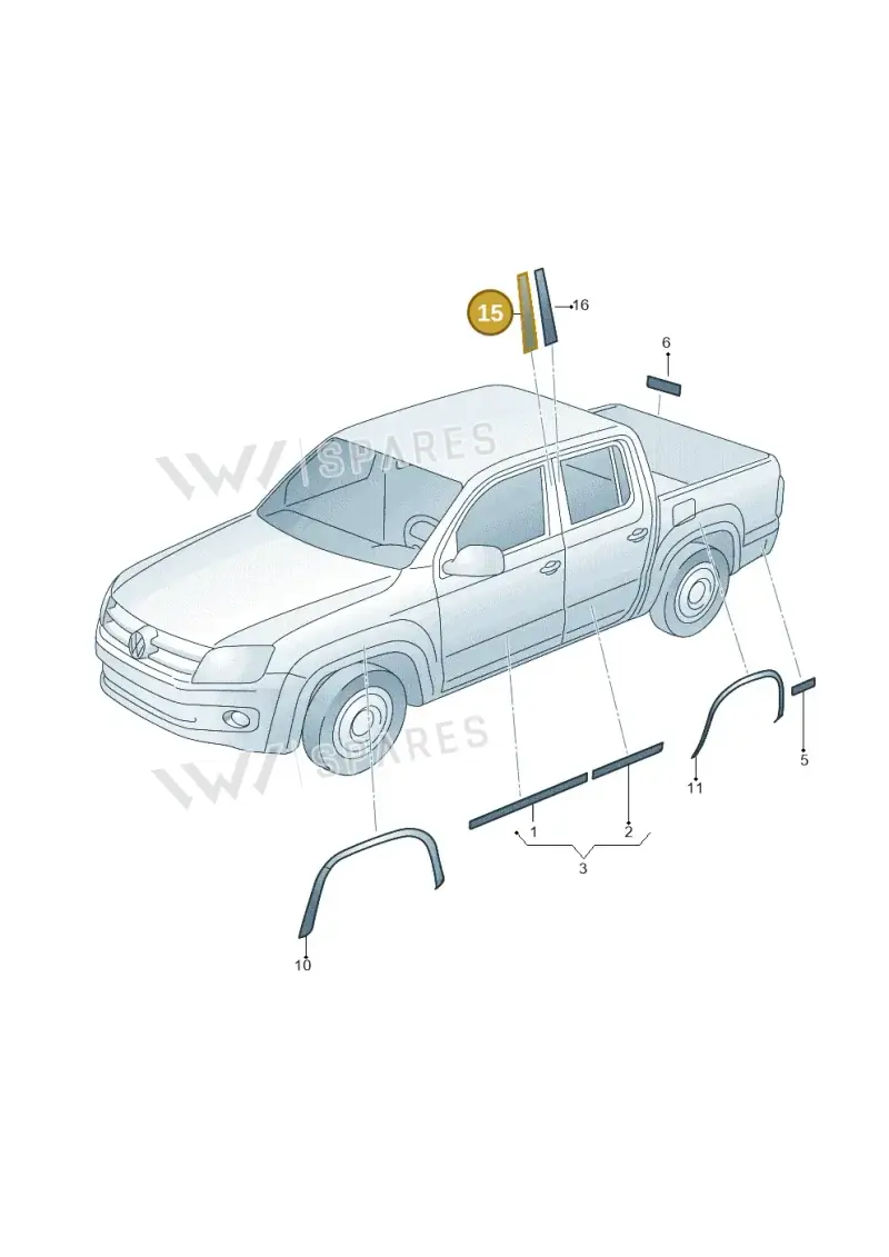 2H7853310D — Volkswagen Amarok twin cab (2022-) diagram 749853250, position 15