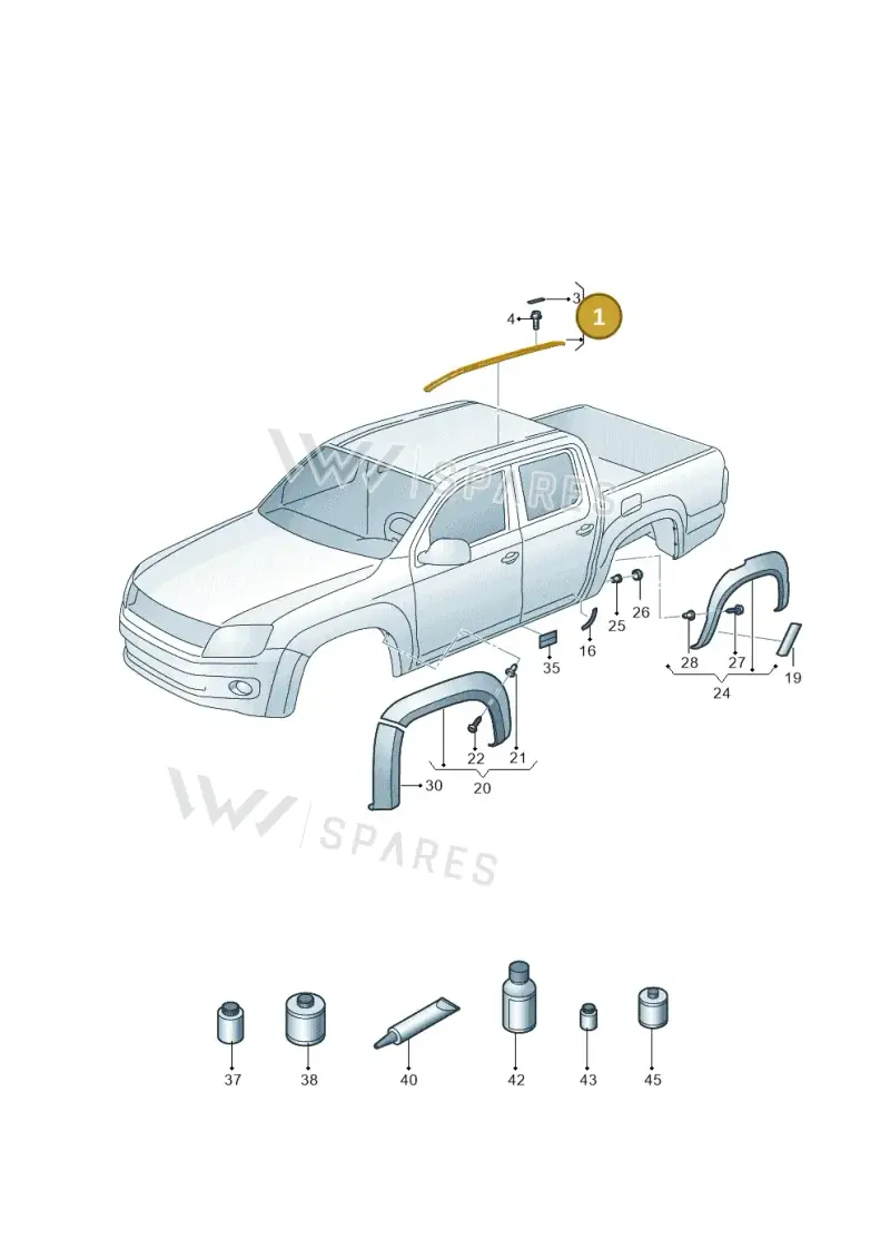2H7853702B9B9 — Volkswagen Amarok (2016-2022) diagram 894853300, position 1