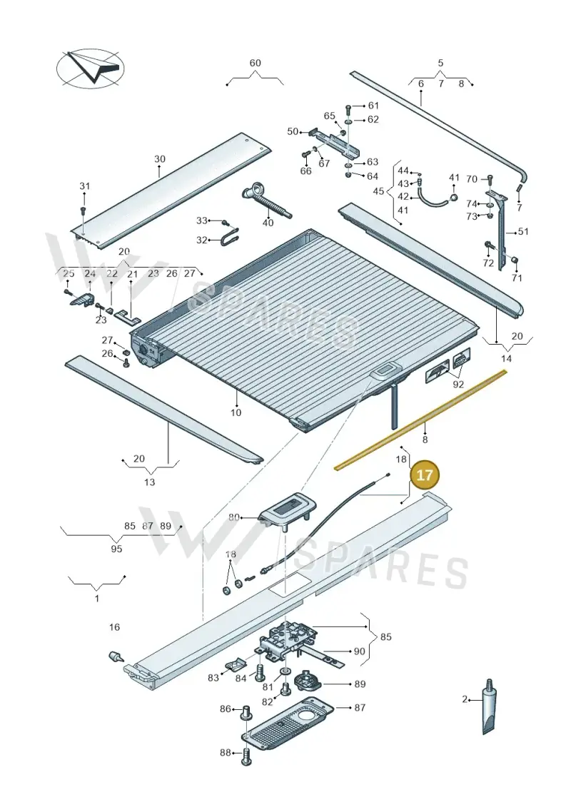 2H7860775 — Volkswagen Amarok twin cab (2016-2022) diagram 749860800, position 17