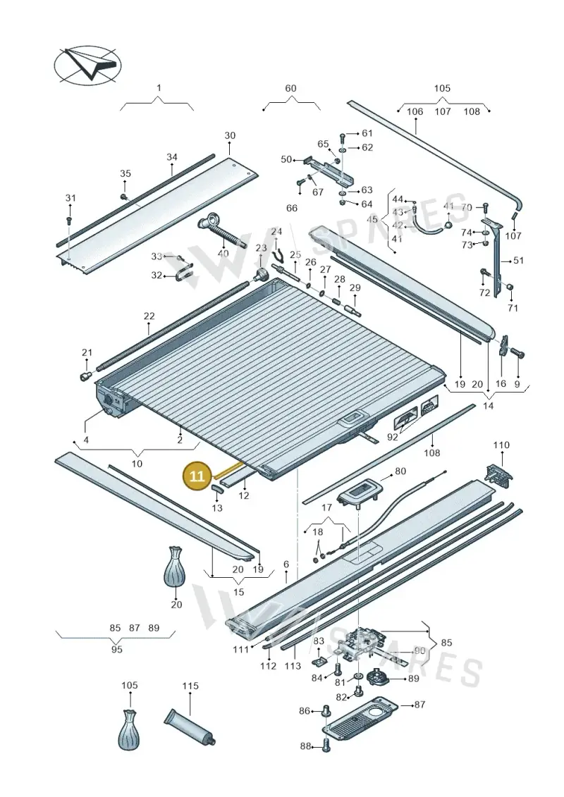 2H7861499A — Volkswagen Amarok twin cab (2022-) diagram 894860090, position 11