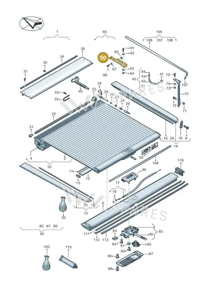 2H7861826 — Volkswagen Amarok twin cab (2022-) diagram 894860090, position 50