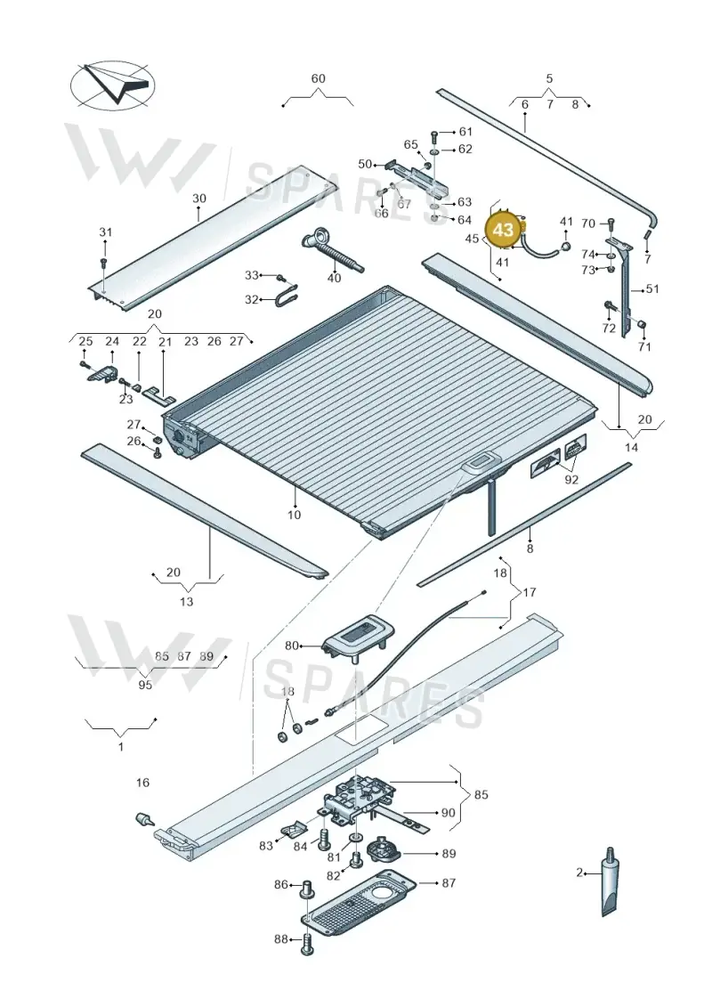 2H7862113 — Volkswagen Amarok twin cab (2016-2022) diagram 749860800, position 43