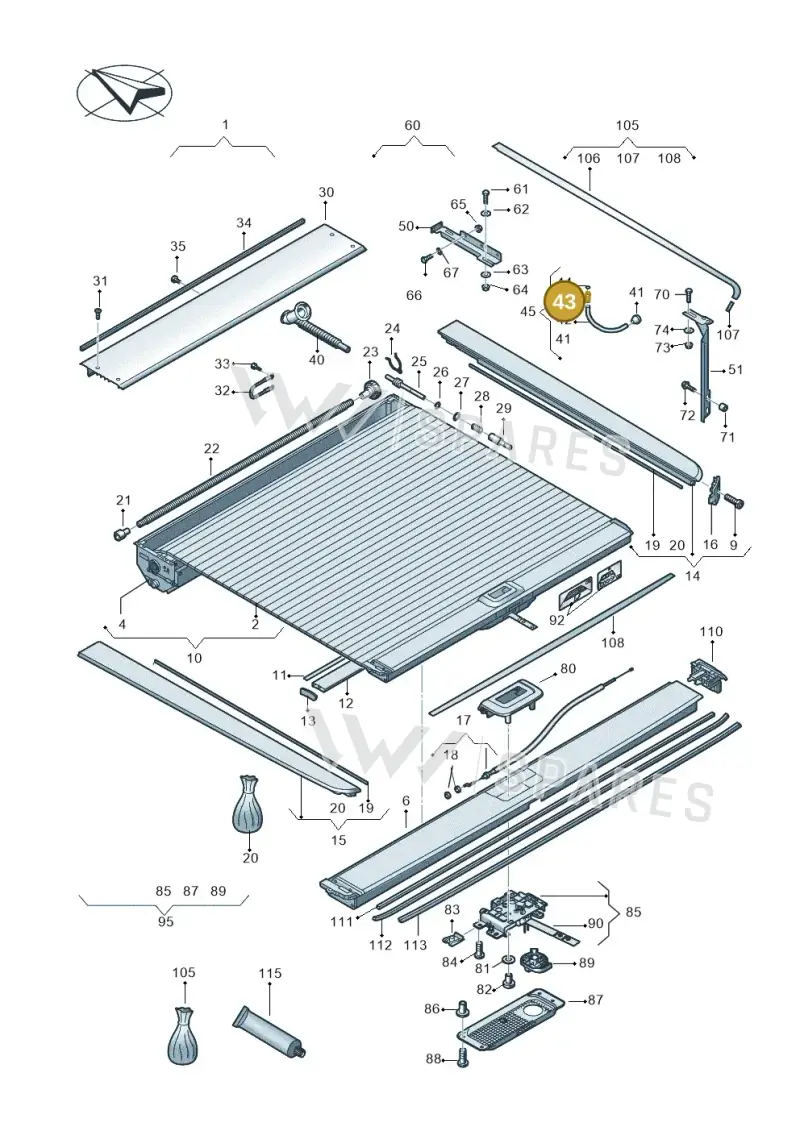 2H7862113 — Volkswagen Amarok twin cab (2022-) diagram 894860090, position 43