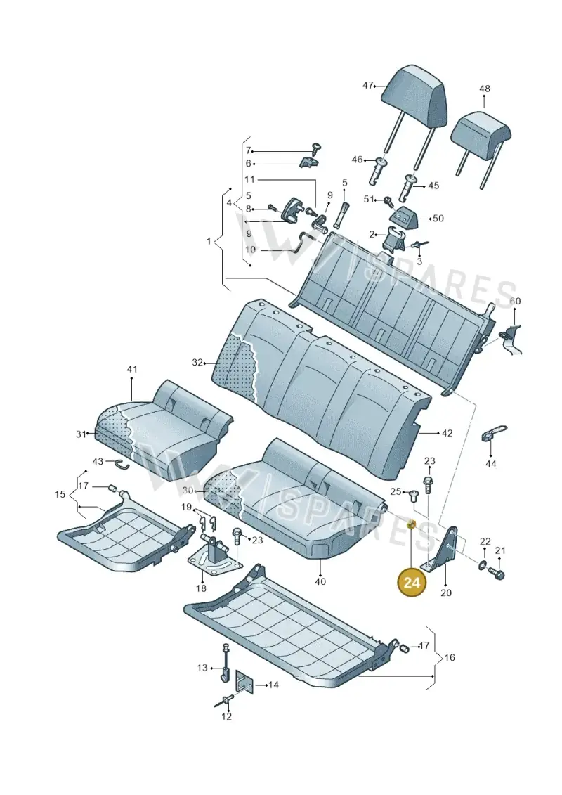 2H7885500B — Volkswagen Amarok twin cab (2022-) diagram 749885850, position 24