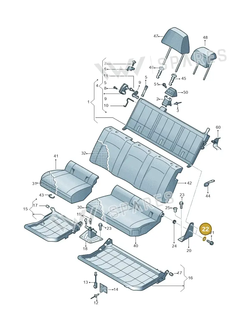 2H7885500C — Volkswagen Amarok twin cab (2022-) diagram 749885850, position 22