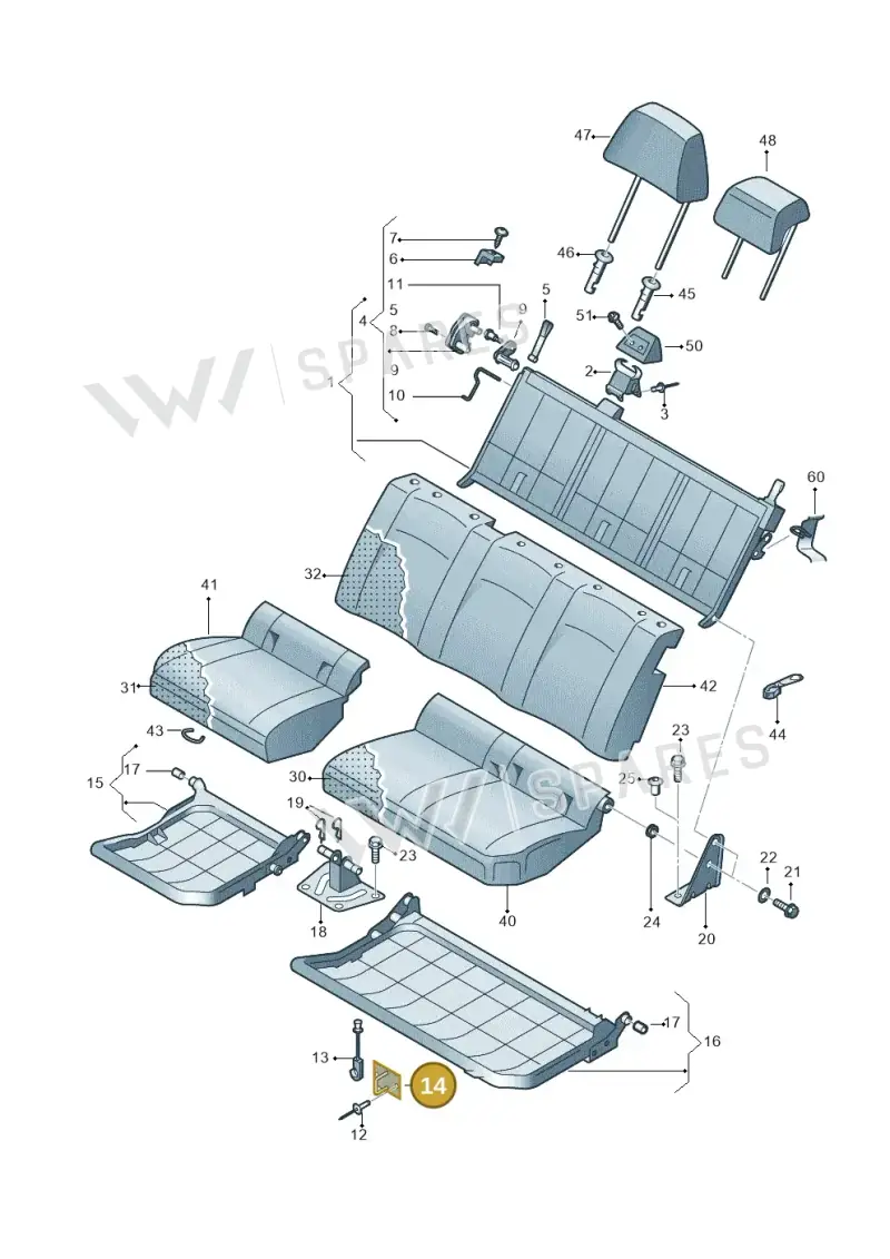 2H7885537A — Volkswagen Amarok twin cab (2022-) diagram 749885850, position 14