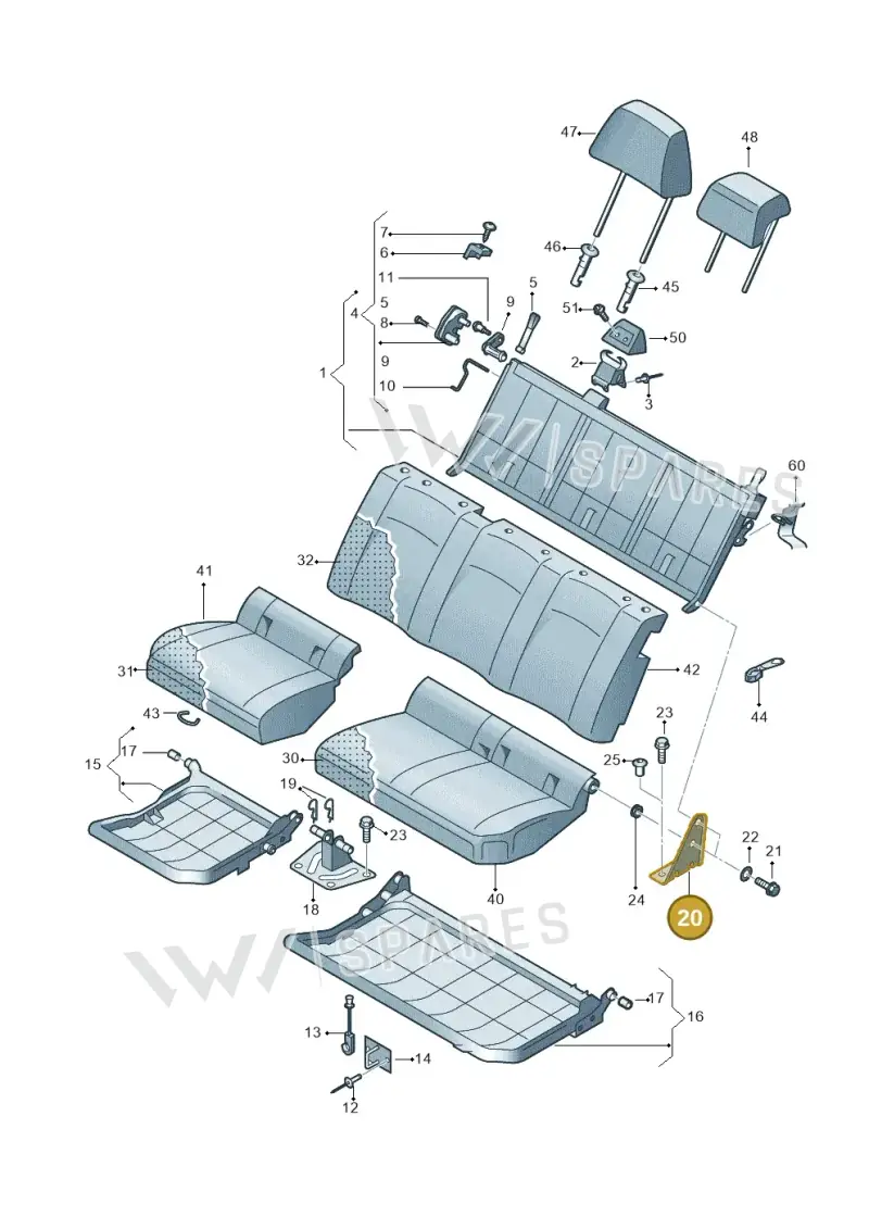 2H7885559N — Volkswagen Amarok twin cab (2022-) diagram 749885850, position 20