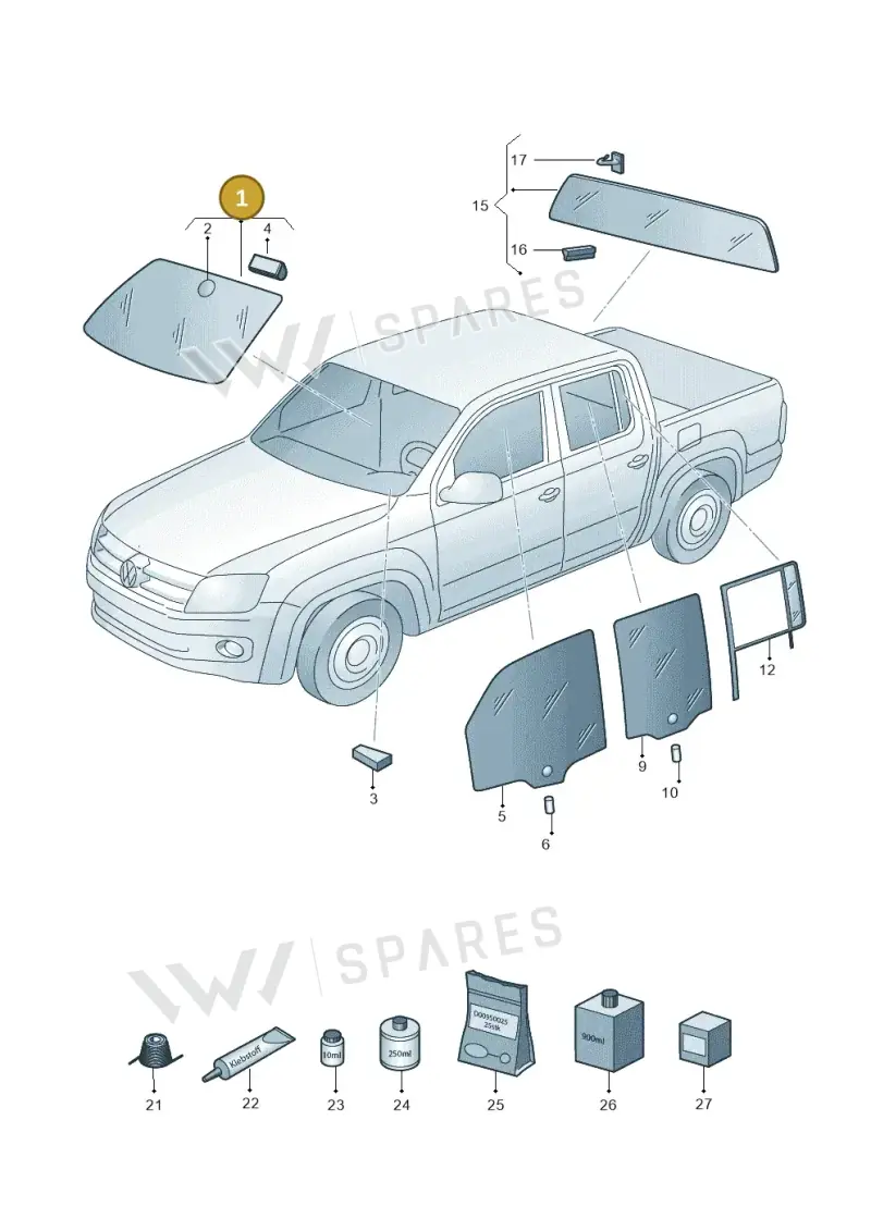 2HH845099NVB — Volkswagen Amarok (2016-2022) diagram 683845000, position 1