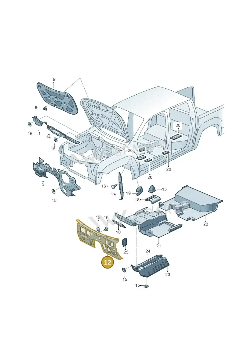 2HH863925C — Volkswagen Amarok twin cab (2022-) diagram 894863200, position 12