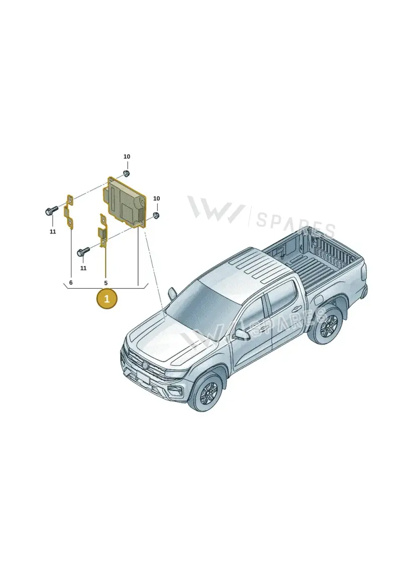2HJ035285BF — Volkswagen Amarok (2022-2025) diagram 2hb035600, position 1