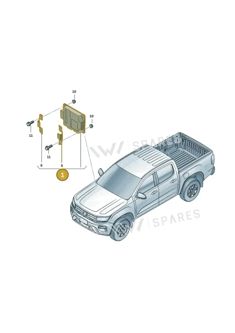 2HJ035285CA — Volkswagen Amarok (2022-2025) diagram 2hb035600, position 1
