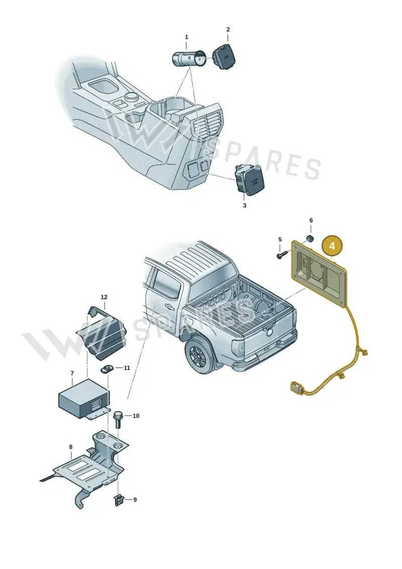 2HJ035377R — Volkswagen Amarok (2022-2025) diagram 2hb919020, position 4