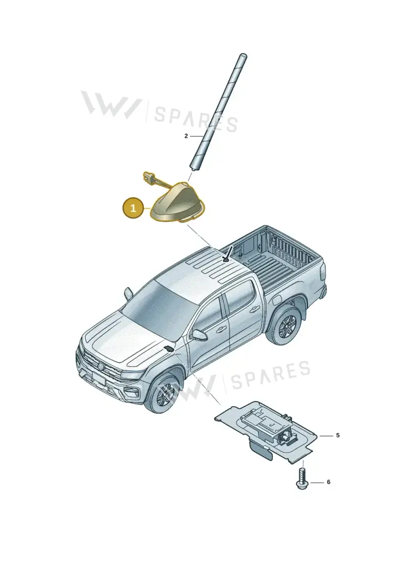 2HJ035497B — Volkswagen Amarok (2022-2025) diagram 2hb035200, position 1
