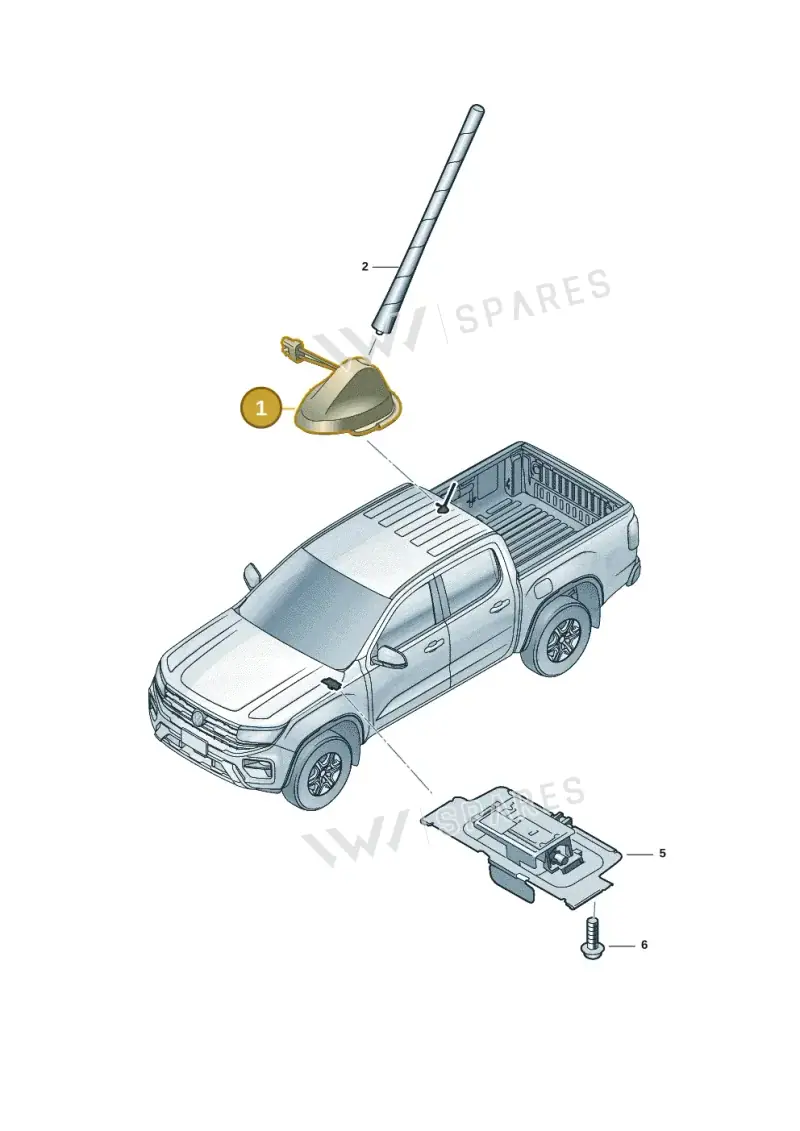 2HJ035497 — Volkswagen Amarok (2022-2025) diagram 2hb035200, position 1