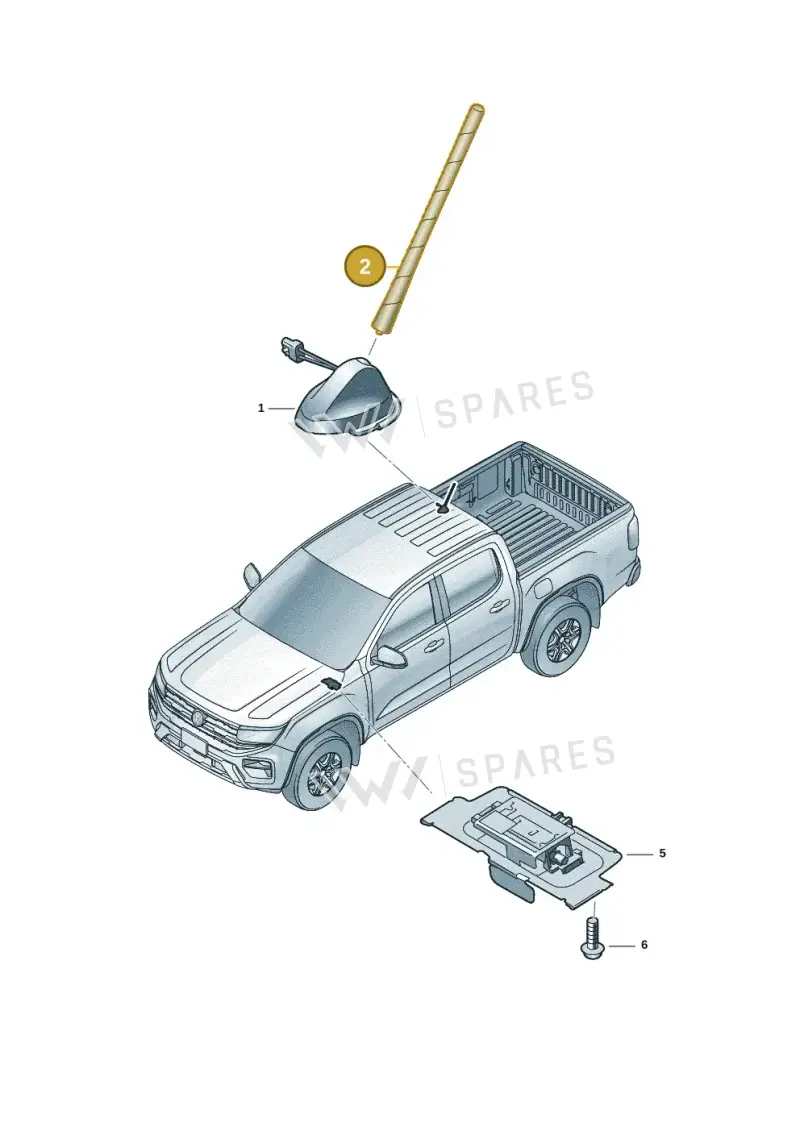 2HJ035505 — Volkswagen Amarok (2022-2025) diagram 2hb035200, position 2