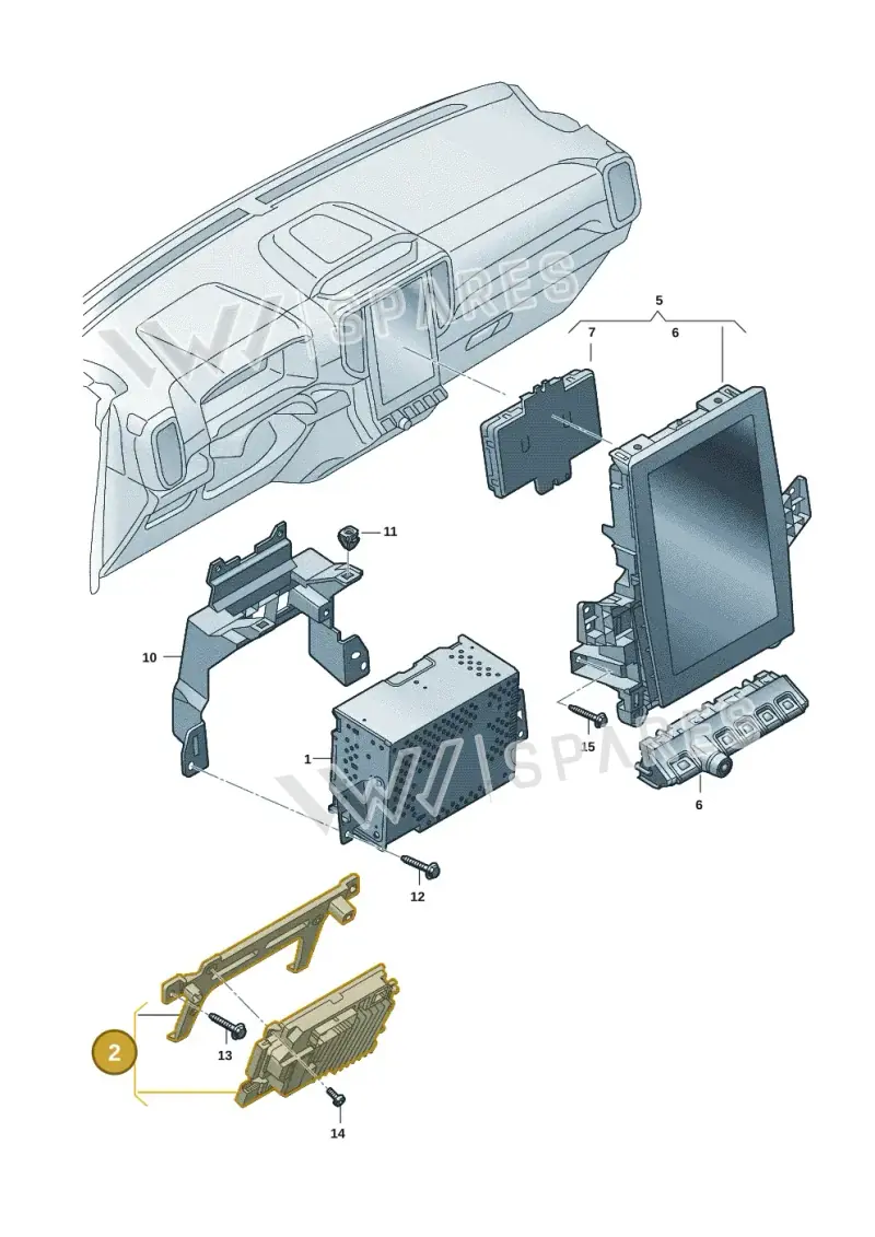 2HJ035820FF — Volkswagen Amarok (2022-2025) diagram 2hb035100, position 2