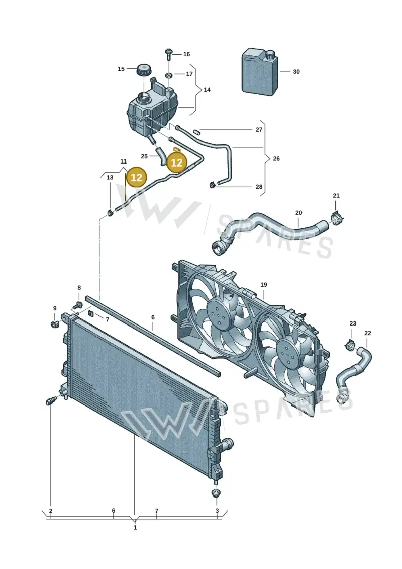 2HJ103155 — Volkswagen Amarok twin cab (2022-) diagram 2hb121420, position 12
