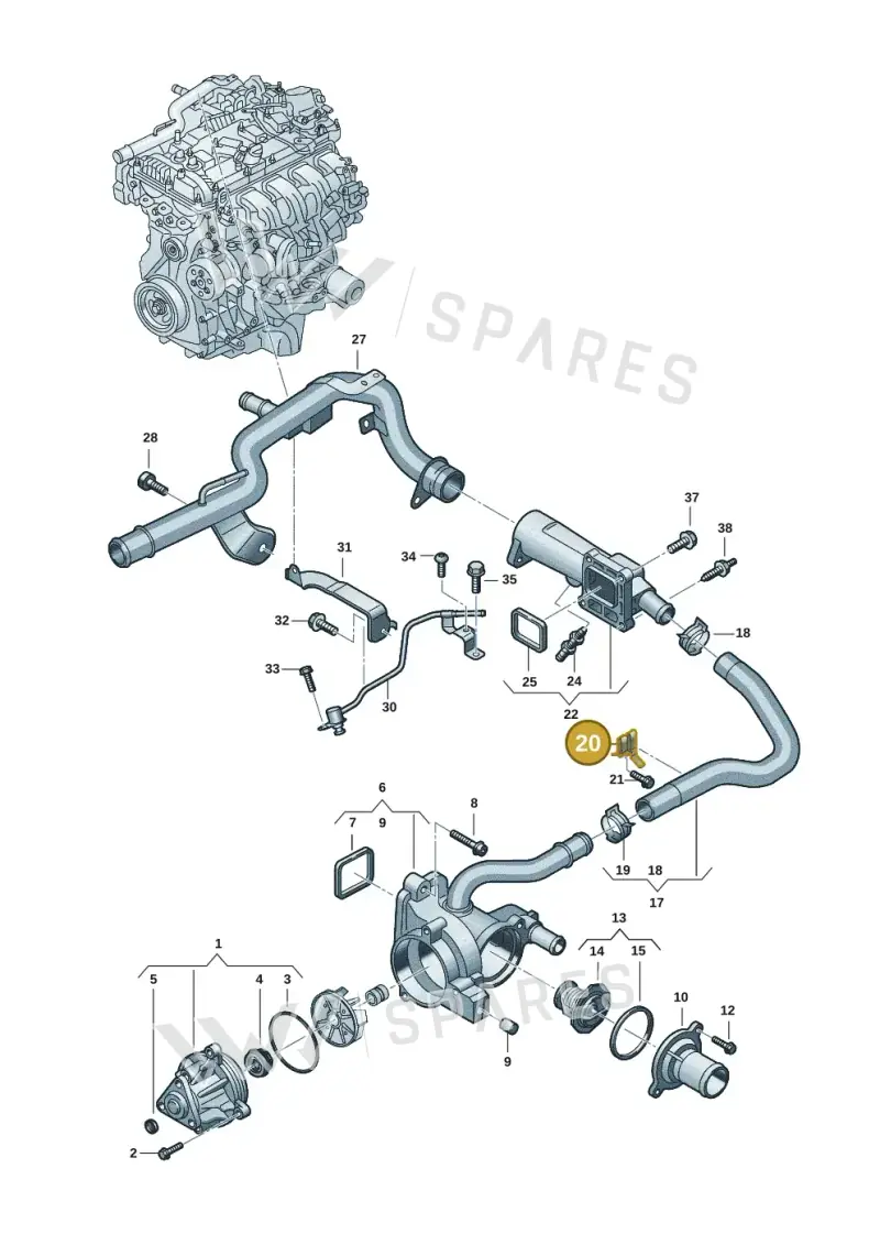 2HJ121094 — Volkswagen Amarok twin cab (2022-) diagram 2hb121085, position 20