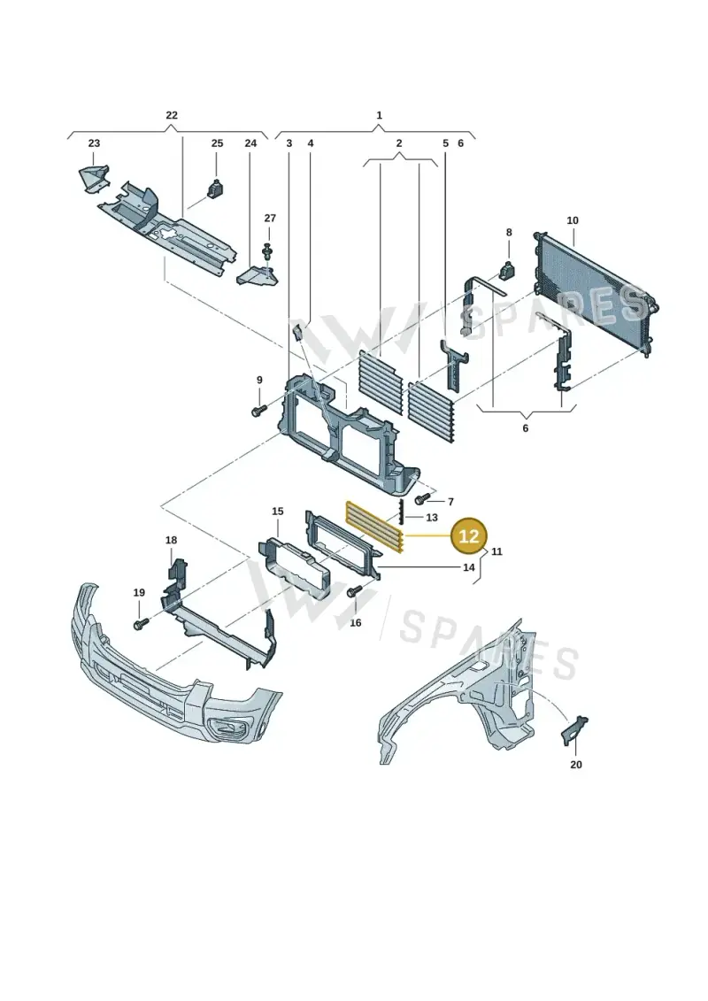 2HJ121223B — Volkswagen Amarok twin cab (2022-) diagram 2hb122960, position 12