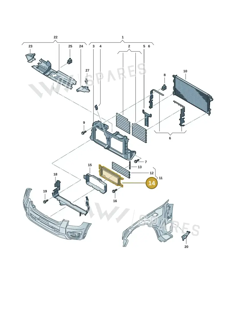 2HJ121331G — Volkswagen Amarok twin cab (2022-) diagram 2hb122960, position 14