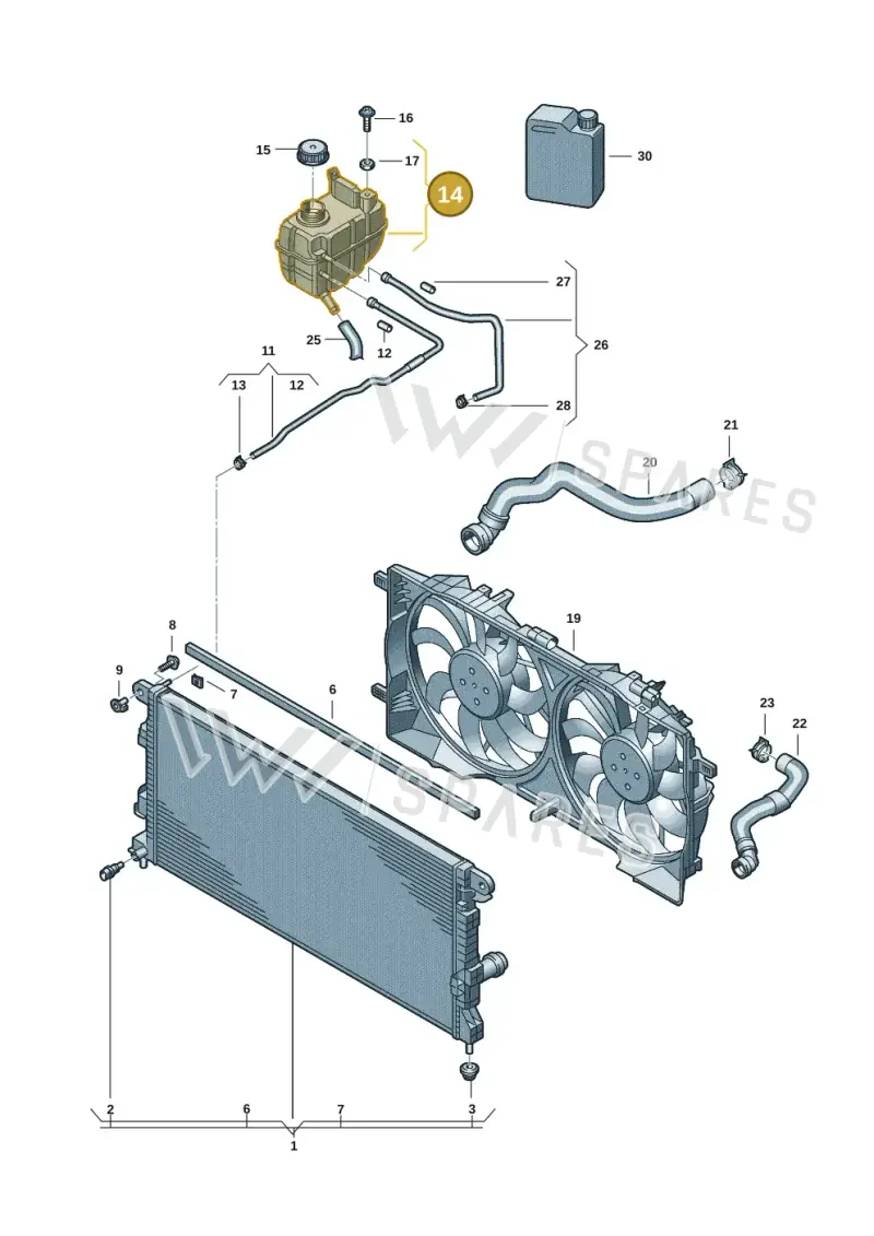 2HJ121402 — Volkswagen Amarok twin cab (2022-) diagram 2hb121420, position 14