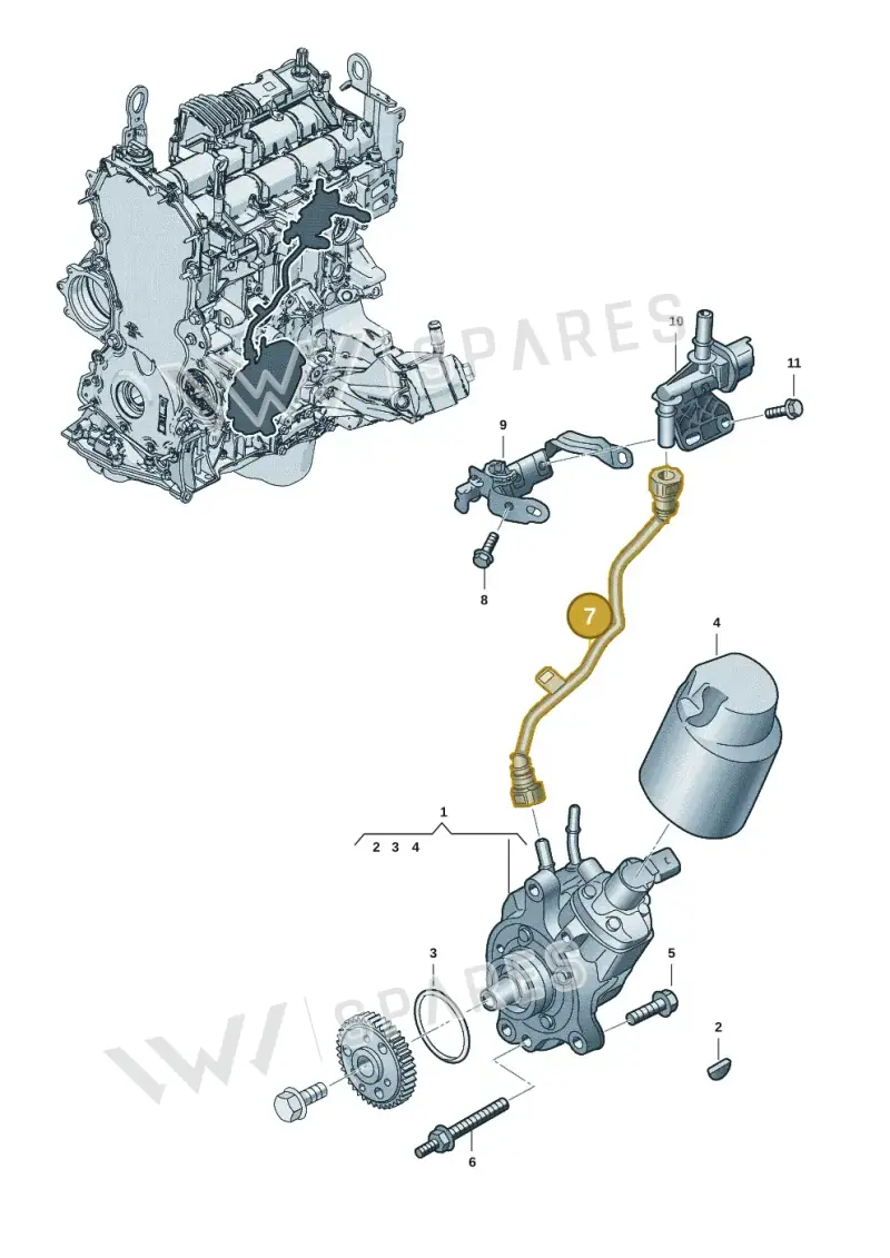 2HJ127505B — Volkswagen Amarok twin cab (2022-) diagram 2hb130010, position 7