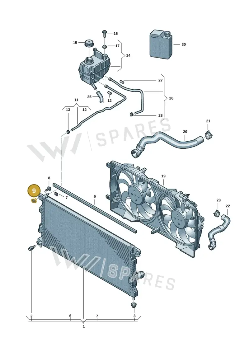 2HJ201256 — Volkswagen Amarok twin cab (2022-) diagram 2hb121420, position 9