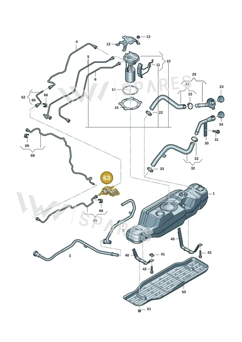 2HJ201758 — Volkswagen Amarok twin cab (2022-) diagram 2hb201120, position 63