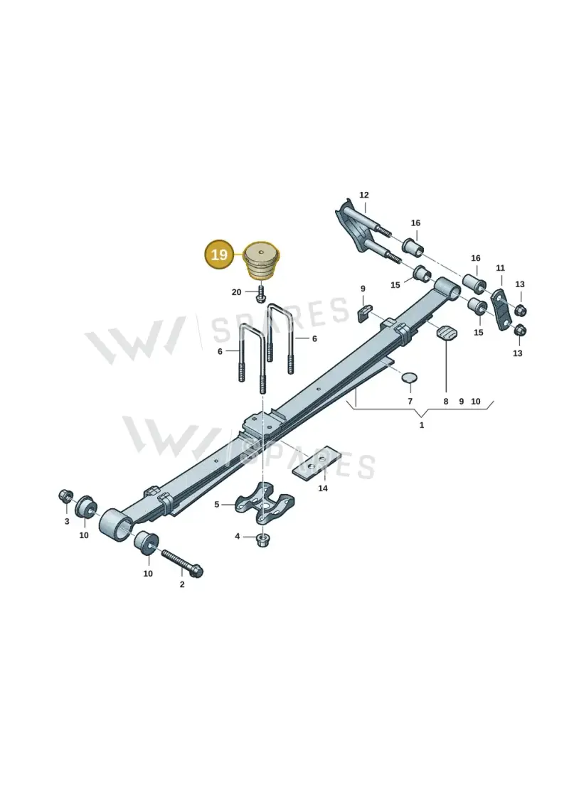 2HJ501191A — Volkswagen Amarok (2022-2025) diagram 2hb511500, position 19