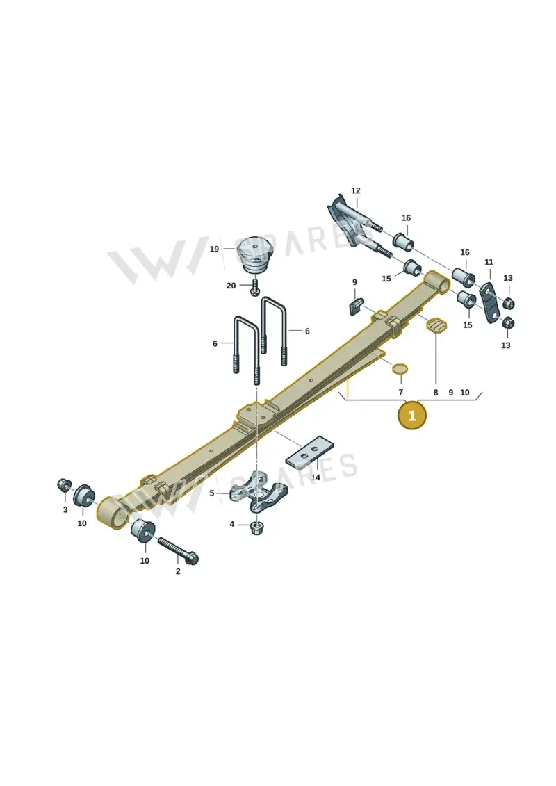 2HJ511115T — Volkswagen Amarok (2022-2025) diagram 2hb511500, position 1