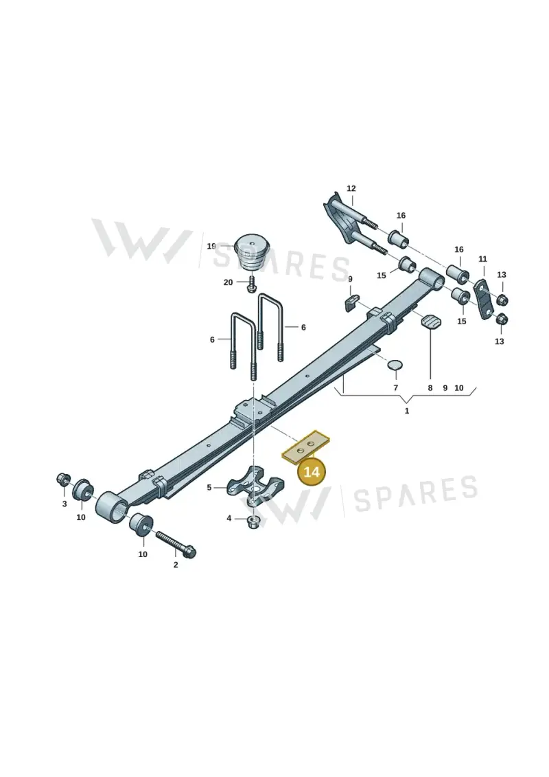 2HJ511139 — Volkswagen Amarok (2022-2025) diagram 2hb511500, position 14