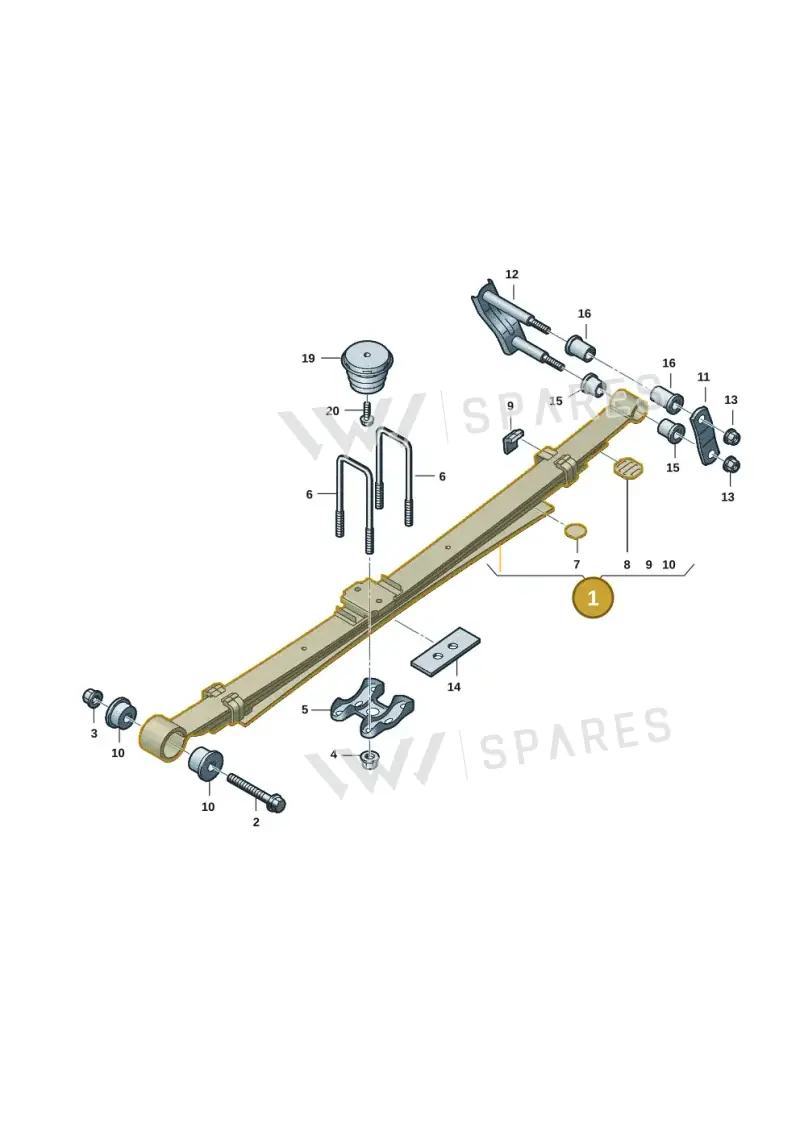 2HJ511151AM — Volkswagen Amarok (2022-2025) diagram 2hb511500, position 1
