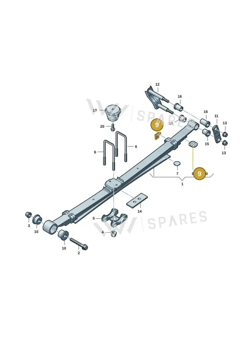 2HJ511313A — Volkswagen Amarok (2022-2025) diagram 2hb511500, position 9