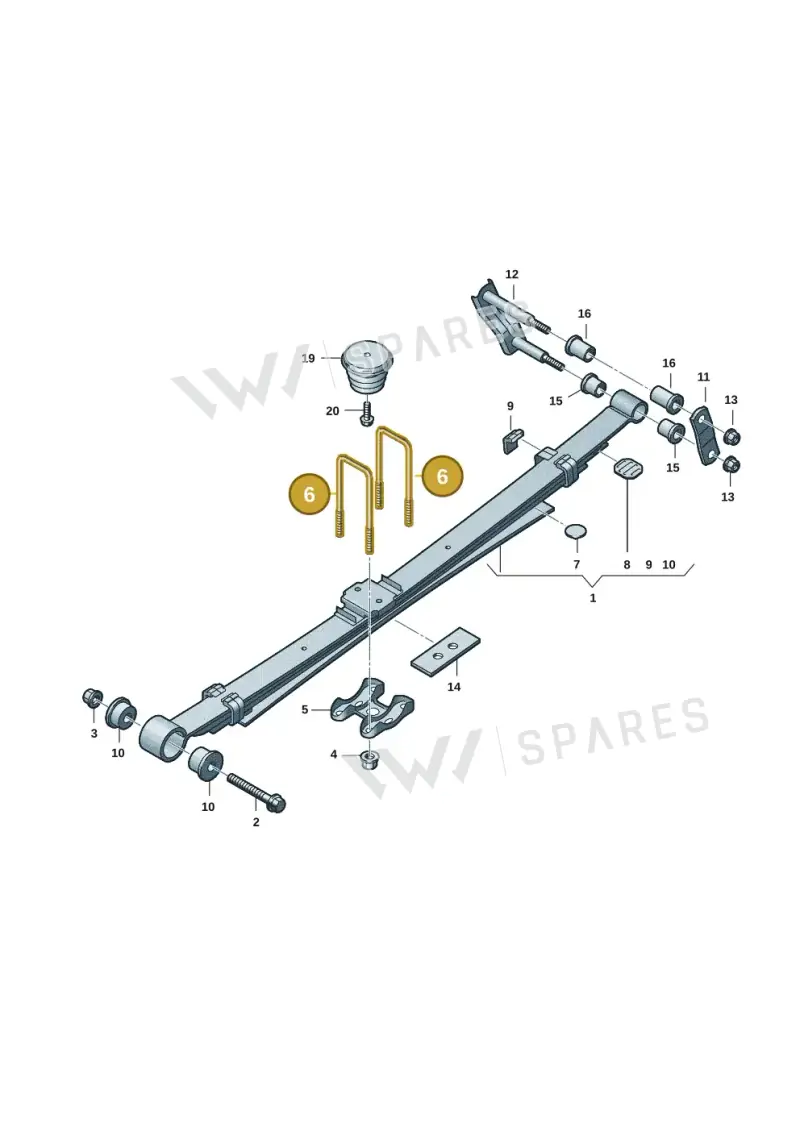 2HJ599173A — Volkswagen Amarok (2022-2025) diagram 2hb511500, position 6